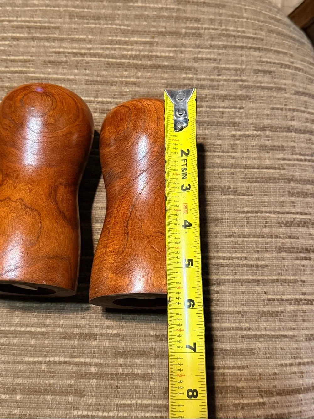 Vintage Wooden Salt & Pepper Shakers 6” Tall Teak Wood MCM Danish‎ Modern